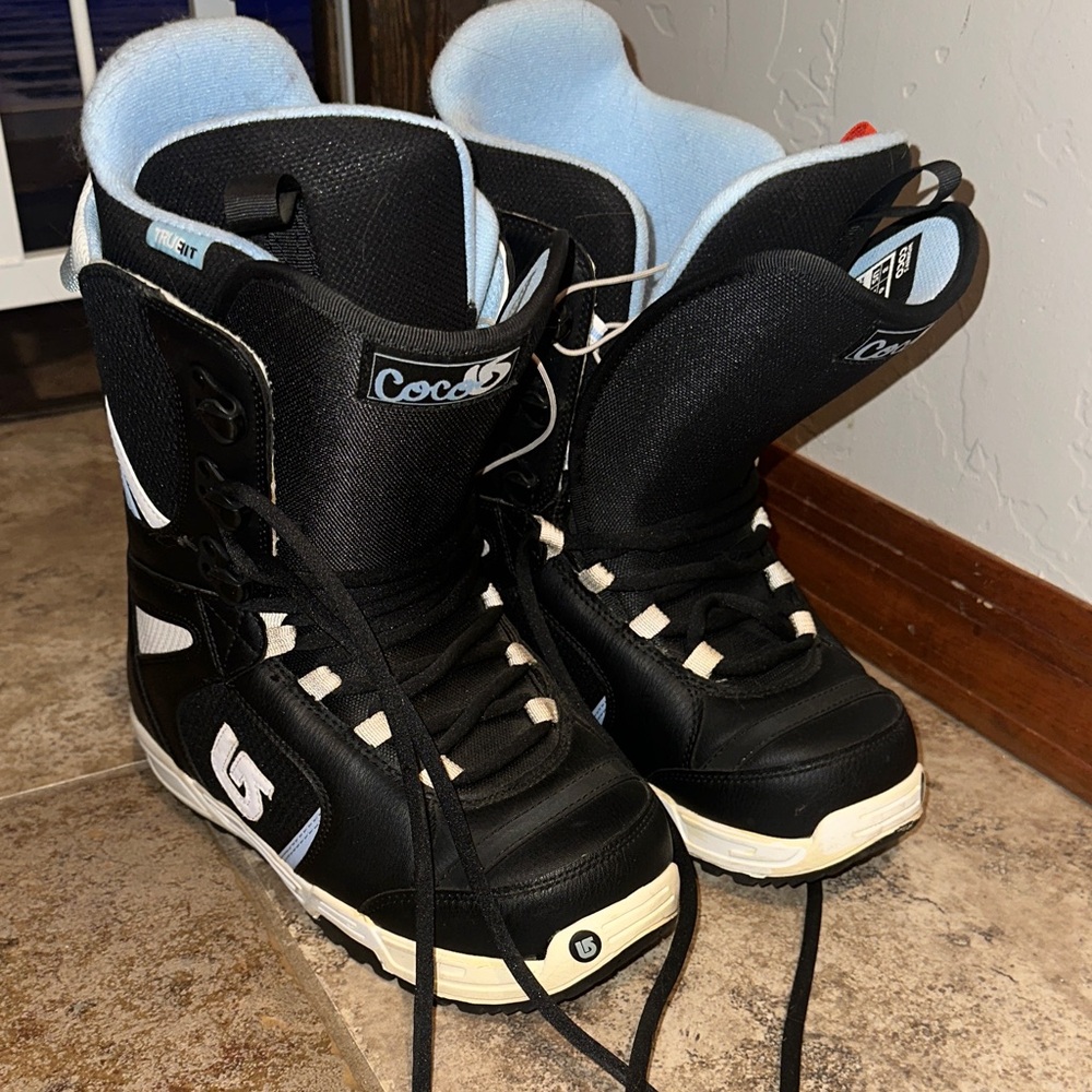 Burton Black and White Winter Boots